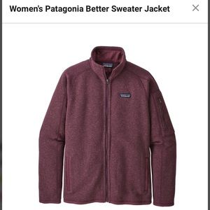 Womens Large ZIP-Up Burgundy Patagonia jacket
